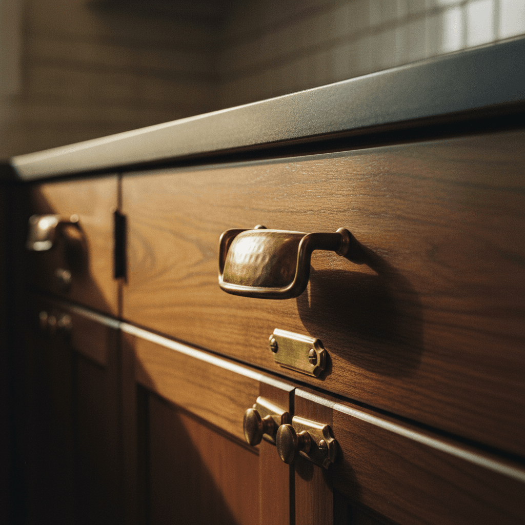 Kitchen hardware and cabinet finishing details