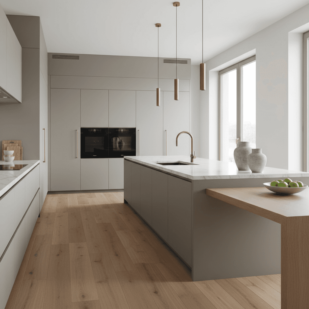 Italian design kitchen installation