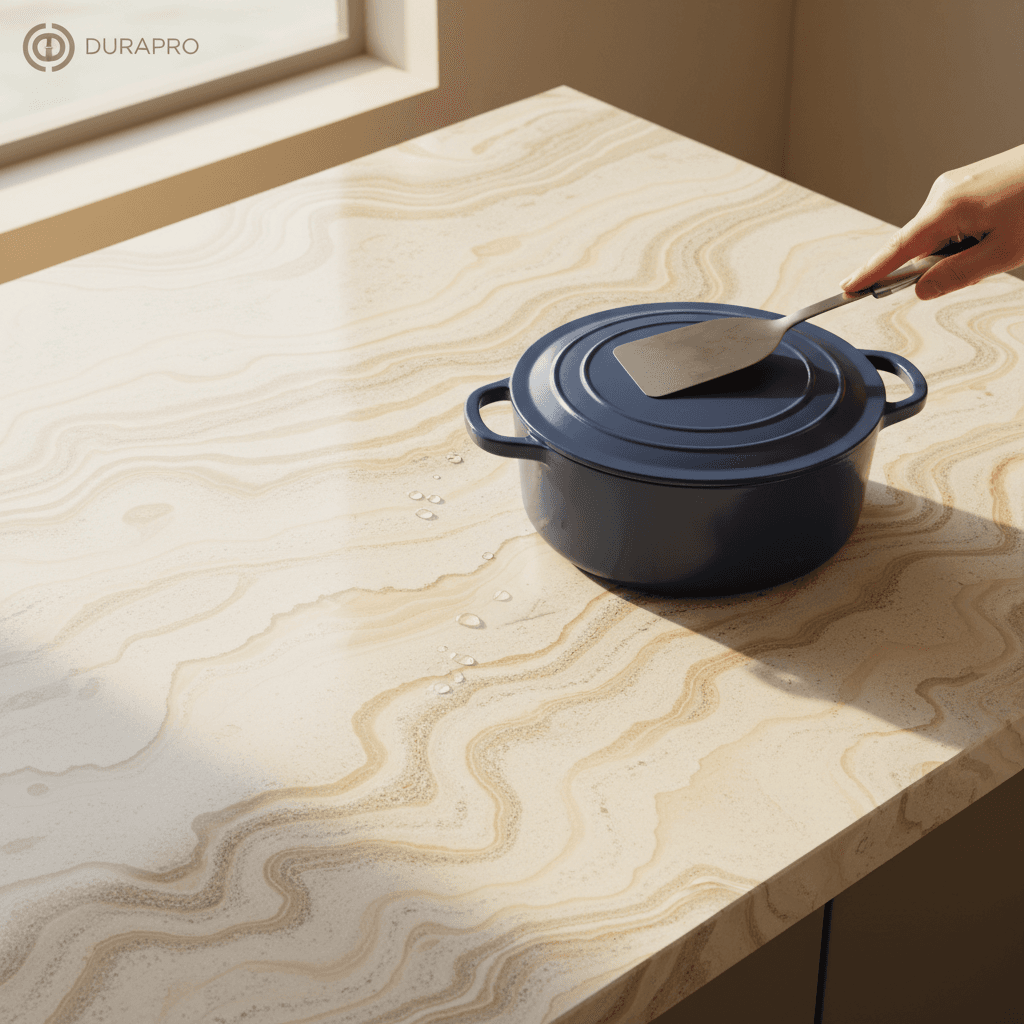 Durable countertop finish detail